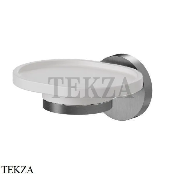Newform X-Steel 316 Мыльница подвесная с держателем, композит 73200X.59.064, PVD Brushed gun metal