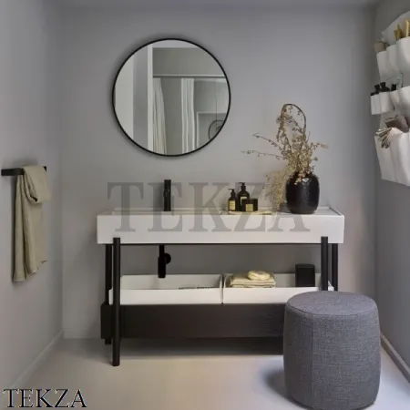 CIELO CATINO ROUND MIRROR Зеркало круглое 120 без подсветки CASPT CM, Cemento