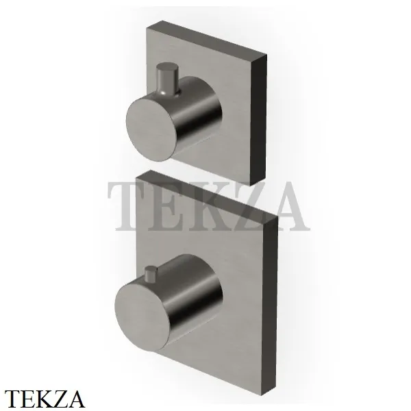 Zucchetti PAN Термостат для душа, 2-3 выхода, внешняя часть ZP8646.C51, brushed metal black