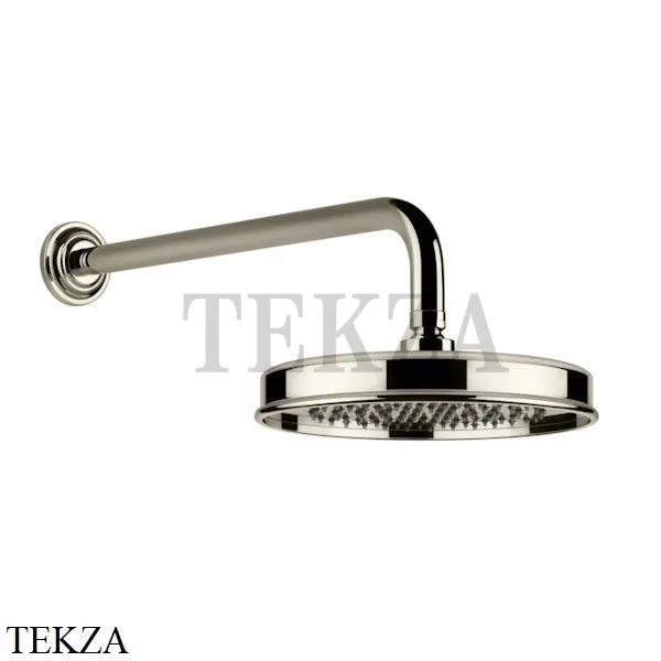 Gessi VENTI20 Верхний душ 200 с настенным креплением 65148-720, Nickel PVD