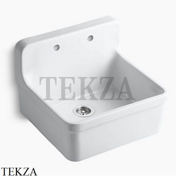 Kohler Gilford Мойка для кухни 61 с фартуком, два отверстия K-12701-0 ...