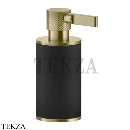 Gessi INCISO accessories Дозатор настольный для жидкого мыла, черный 58538-727, Brushed Brass