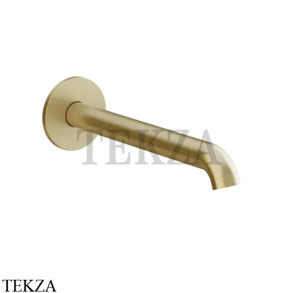 Gessi Origini ACCENT Излив для раковины на стену средний 66102-727, Brushed Brass