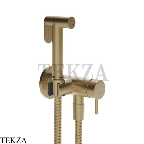 Gessi Гигиенический душ со смесителем, выводом воды и держателем 45130-726, Warm Bronze Br. PVD