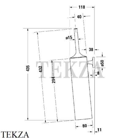 Duravit Starck T Туалетный ершик настенный 0099464600, черный матовый