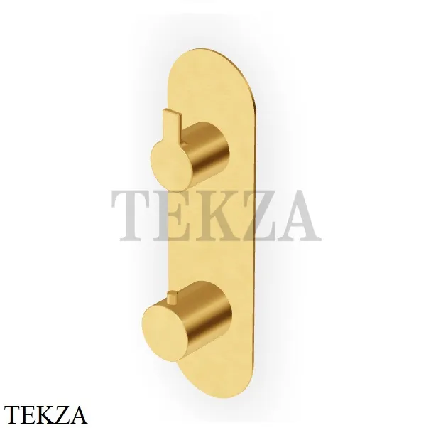 Zucchetti Gill Термостат для душа на планке, 2-3 потока, внешняя часть ZGL644.C41, brushed gold