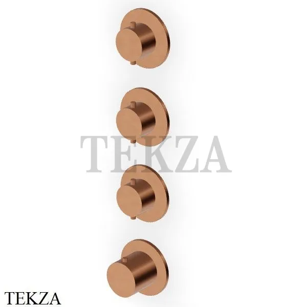 Zucchetti Helm Термостат для душа на 3 потока, внешняя часть ZHE803.XP91, brushed copper PVD
