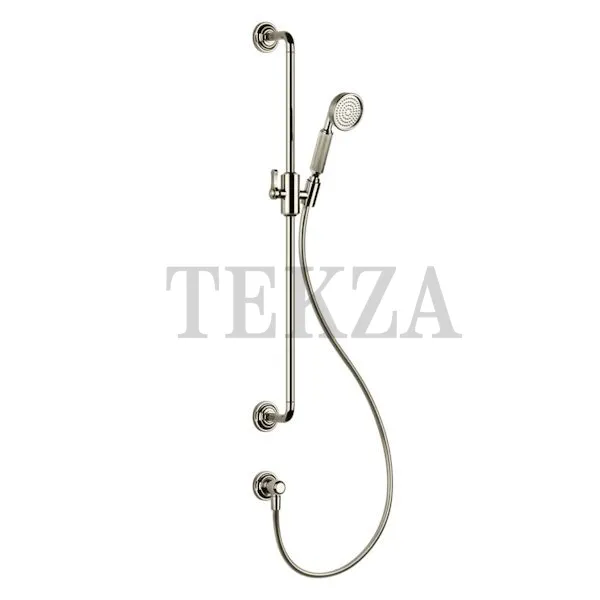 Gessi VENTI20 Штанга в комплекте с душевой лейкой, шланг, вывод 65142-720, Nickel PVD