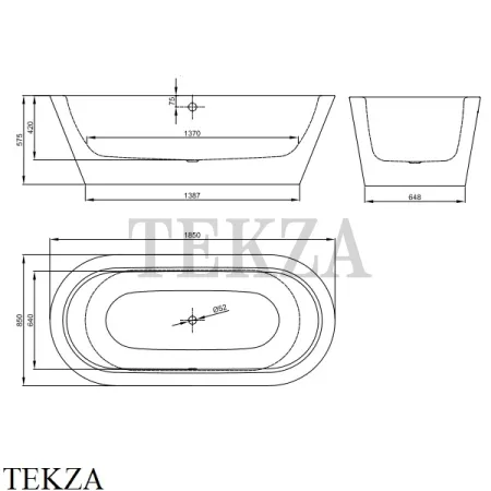 BETTE BetteStarlet Oval Silhouette Ванна овальная с цельнолитой панелью 2740-000CFXXK, сталь, антишум, белый глянец