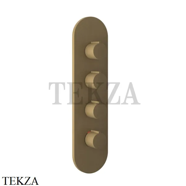 Gessi Ingranaggio-Anello Термостат для душа, 3 потока, внешняя часть 43066-713, Antique Brass