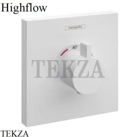 Hansgrohe ShowerSelect Highfow Термостат для душа, внешняя часть, квадрат 15760700,  белый матовый