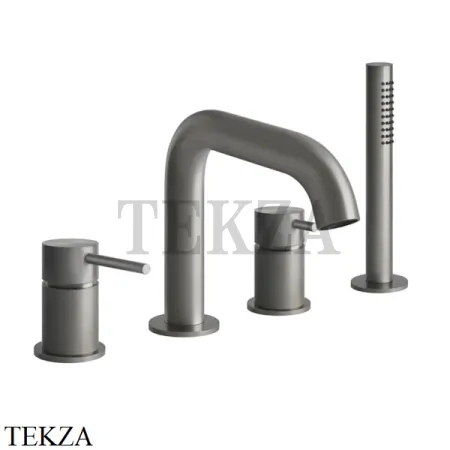 Gessi 316 BATH Смеситель для ванны на 4 отверстия 54037-239, Steel Brushed