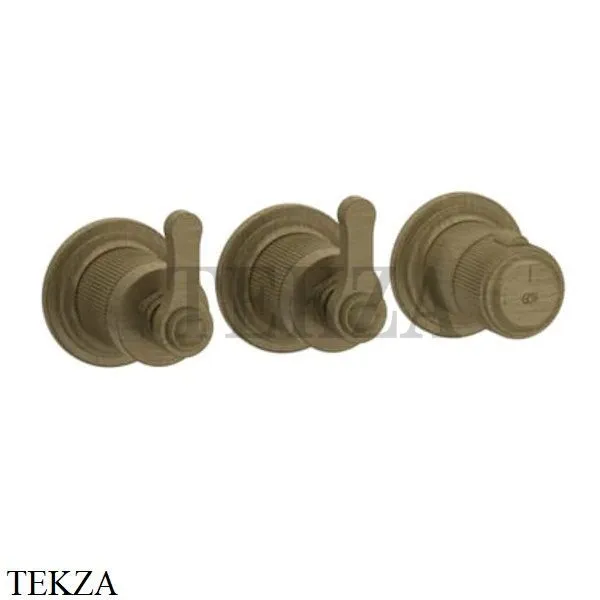 Gessi VENTI20 Термостат для душа, 2 потока, внешняя часть 65334-713, Antique Brass