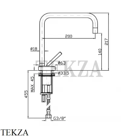 Zucchetti Isy system Смеситель для кухни ZP1265, хром глянец