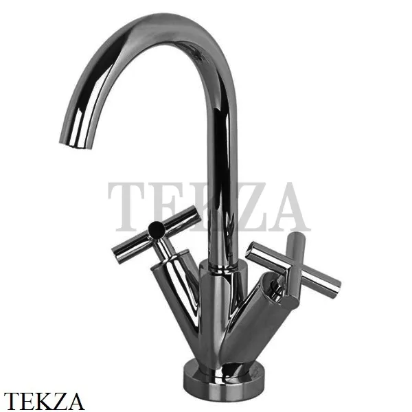 FIMA Carlo Frattini Maxima Смеситель для раковины, с гарнитуром, F5311WCS, Brushed black chrome