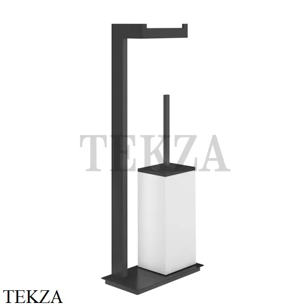 Gessi Rettangolo Стойка напольная с бумагодержателем и ершиком, белый 20933-299, Black XL
