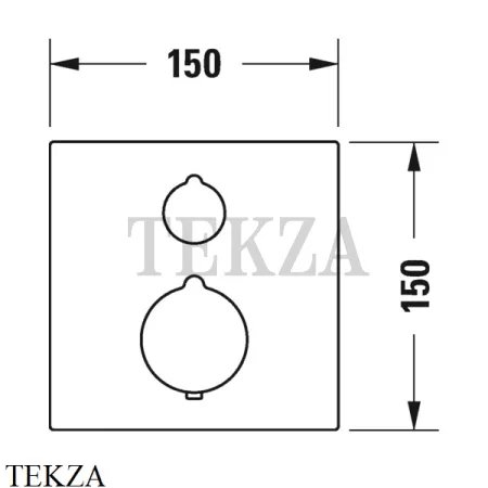 Duravit C.1 Термостат для душа на 1 поток, внешняя часть C14200015010, хром глянец