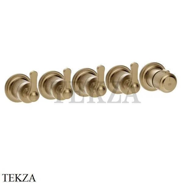 Gessi VENTI20 Термостат для душа, 4 потока, внешняя часть 65338-726, Warm Bronze Br.