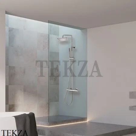 Bossini COSMO Black & White Душевая стойка с монокомандным смесителем L10174.073, черный матовый