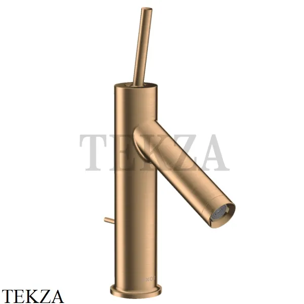Axor Starck 90 Смеситель для раковины, с донным клапаном 10111140, Brushed Bronze