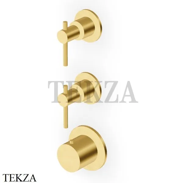 Zucchetti Helm Термостат для душа на 2 потока, внешняя часть ZHL802.XP41, золото brushed