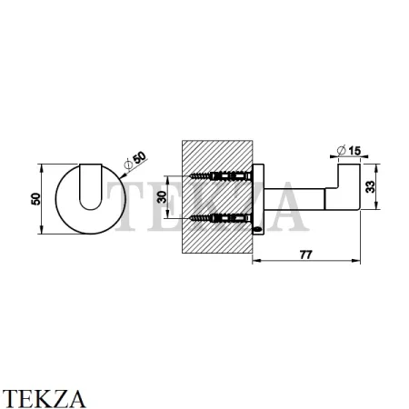 Gessi ANELLO Крючок для халата и полотенец 63721-708, Copper Brushed