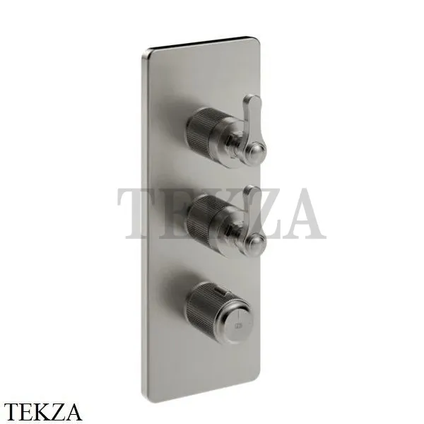 Gessi VENTI20 Термостат для душа, 2 поток, внешняя часть 65200-149, Finox Br. Nickel