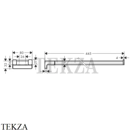 Hansgrohe AddStoris Двойной держатель полотенца 41770990, золото глянец