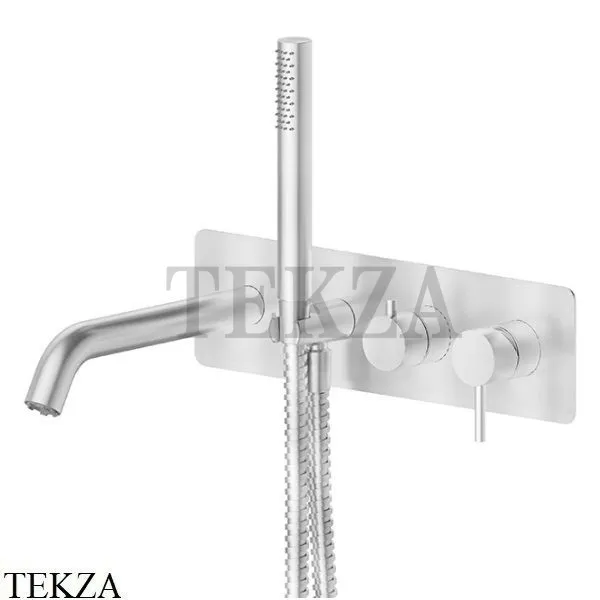 Newform X-Steel 316 Смеситель для ванны с гарнитуром, внешняя часть 69680EX.50.050, INOX Stainless steel