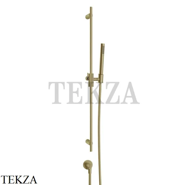 Gessi INGRANAGGIO Штанга в комплекте с душевой лейкой и выводом 63582-727, Brushed Brass