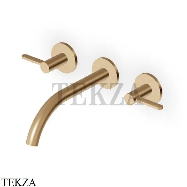 Zucchetti Isy22 Смеситель для раковины 208, внешняя часть ZIS3641.P31, brushed british gold PVD