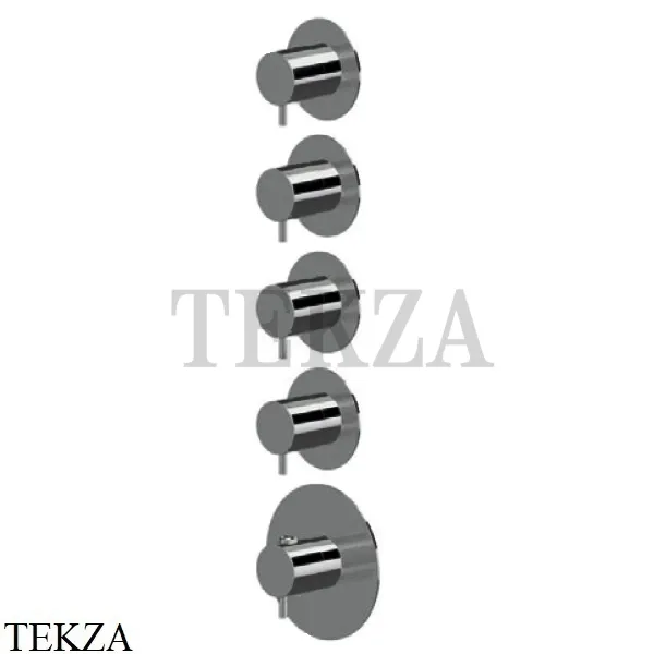 Newform XT Термостат для душа на 4 потока, внешняя часть, 67601E.58.063, PVD Gun metal