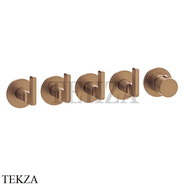 Gessi INCISO SHOWER Термостатический смеситель, 4 потока, внешняя часть 58338-726, Warm Bronze Br
