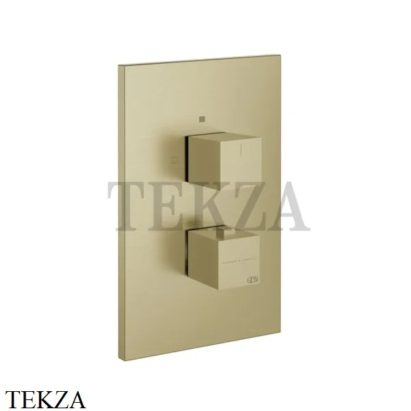 Gessi Rettangolo shower Термостат на 1 выход, внешняя часть 20182-727, Brushed Brass PVD