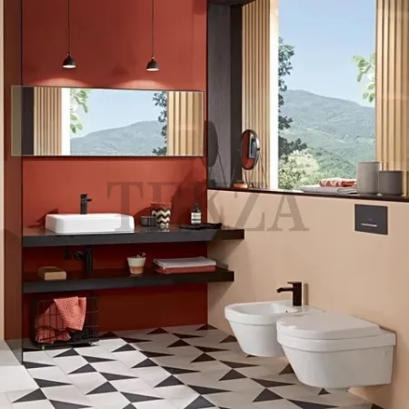 Villeroy & Boch ARCHITECTURA Унитаз подвесной (комплект 4694HR01) без ободка, сиденье микролифт, белый глянец