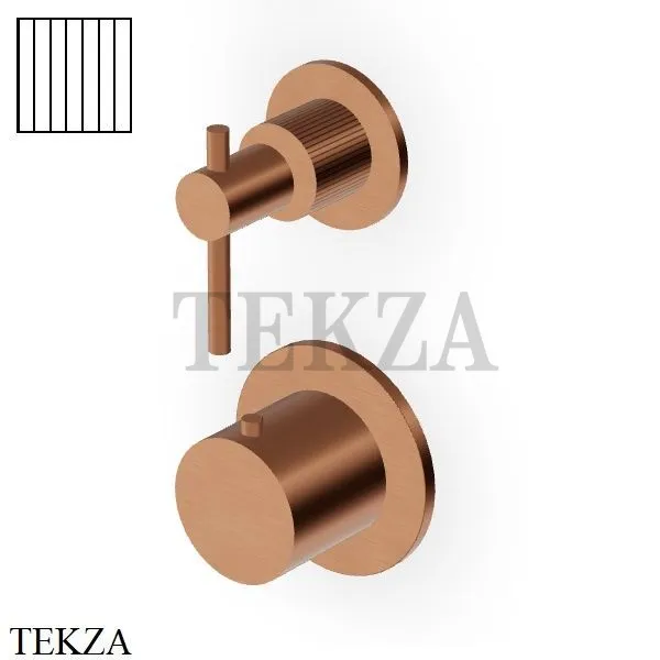 Zucchetti Helm Vertical Термостат для душа на 1 поток, внешняя часть ZHL801.XP91G2, brushed copper PVD