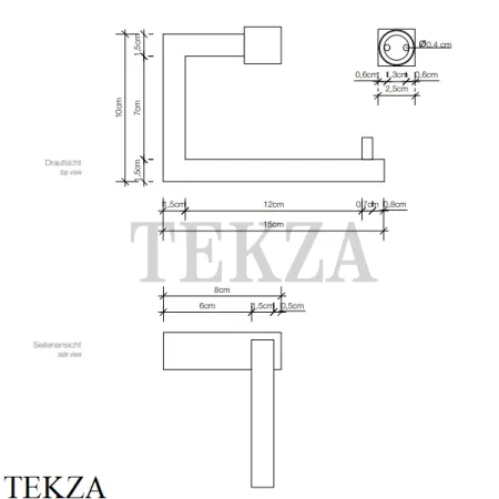 Decor Walther Corner TPH3 Держатель туалетной бумаги без крышки 0561550, белый матовый