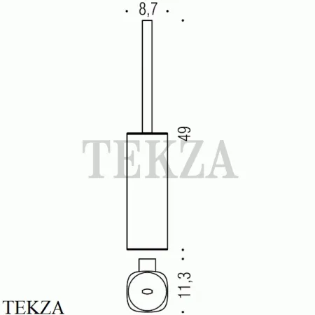 Colombo Trenta Туалетный ершик настенный B3007.NM, черный матовый