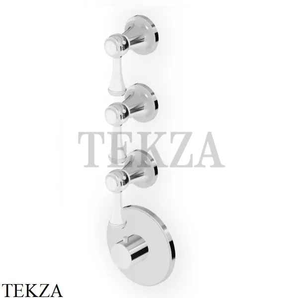Zucchetti Agora Classic Термостат для душа, 3 выхода, внешняя часть ZAM661, хром глянец