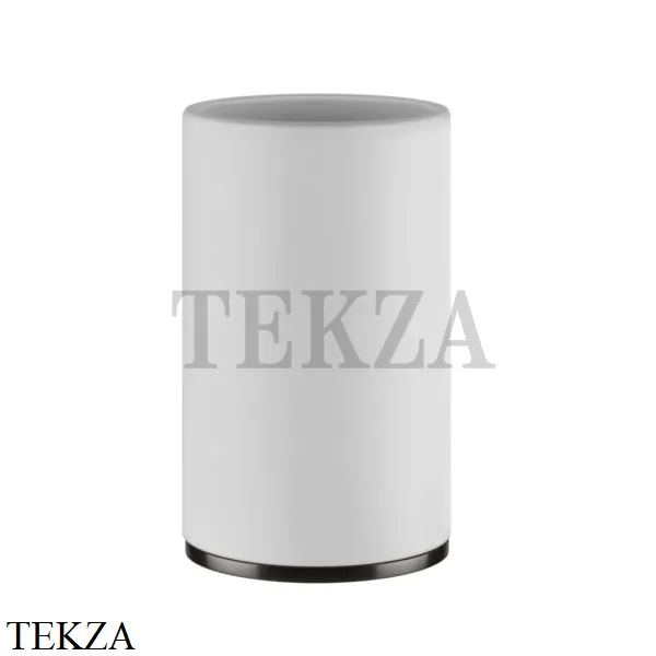 Gessi INCISO accessories Стакан настольный, композит белый 58531-707, Black Metal Brushed
