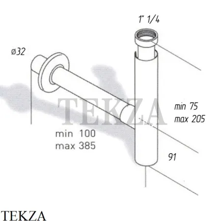 Migliore Totem Сифон бутылочный для раковины декоративным кожухом 17932, хром глянец