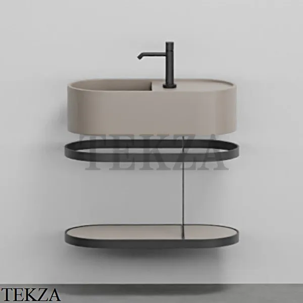 Cielo Les Petites Ovale 60 Консоль с раковиной LPLAO60, керамическая полка, Arenaria