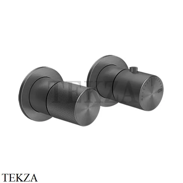 Gessi Habito DIAMANTATO Термостат для душа на 1 поток, внешняя часть 70632-707, Black Metal Brushed