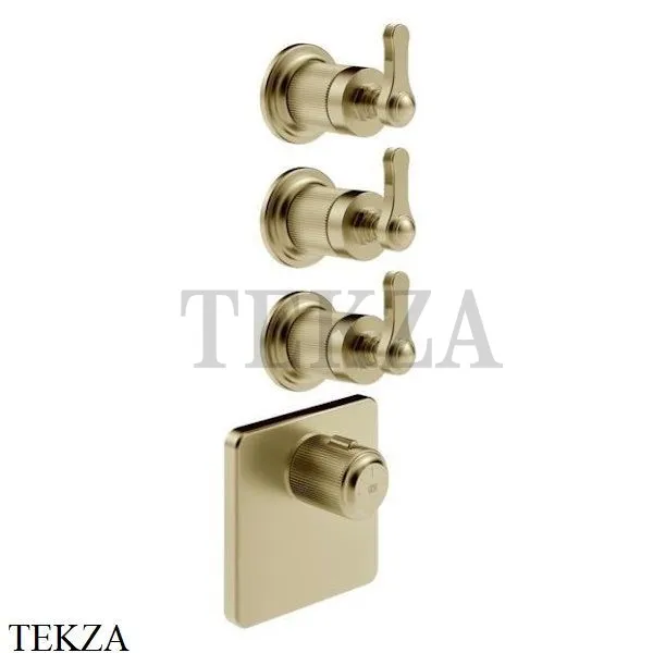 Gessi VENTI20 Термостат для душа, 3 потока, внешняя часть 65206-727, Brass Br. PVD