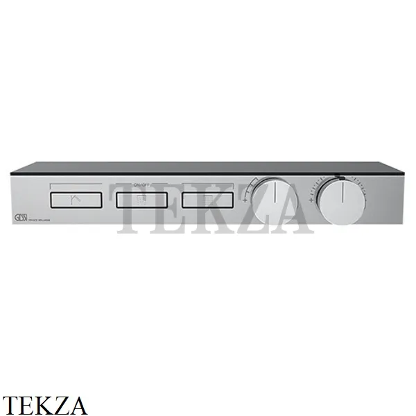 Gessi HI-FI Термостатический смеситель с полочкой, на 3 потока, внешняя часть 63024-031, хром глянец