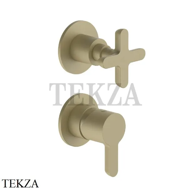 Fantini Icona Classic Смеситель для душа 3 потока, внешняя часть 53P6R487B, Matt British Gold PVD
