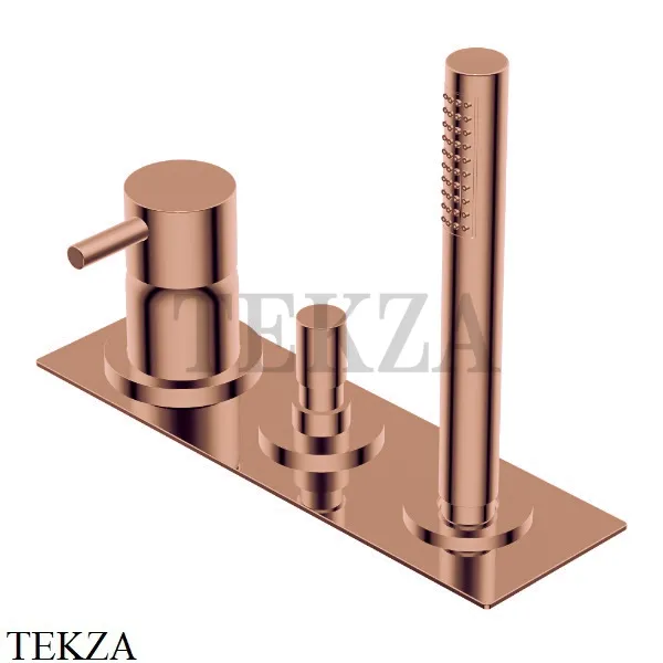 Ritmonio Diametro35 S Смеситель на борт ванны, с гарнитуром PR52EF101 F33, Brushed Rose Gold