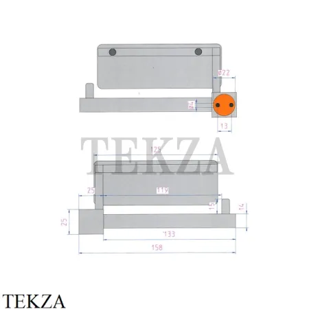 Decor Walther Corner TPH4 Держатель туалетной бумаги с крышкой 0561634, никель сатин