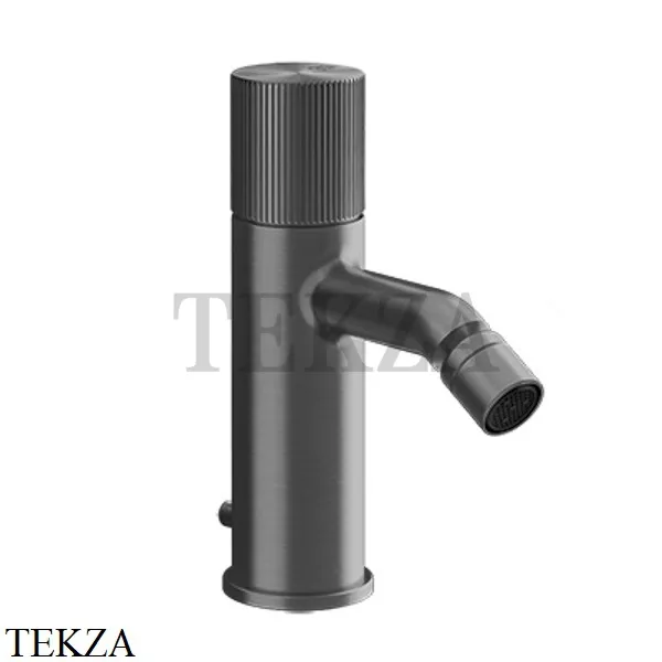 Gessi Habito RIGATO Смеситель для биде, с донным клапаном 70507-707, Black Metal Brushed