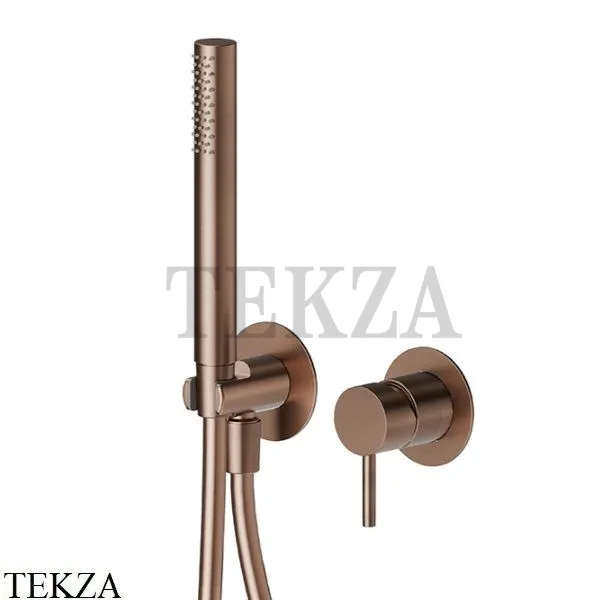 Newform X-Steel 316 Душевой комплект смеситель, ручной душ, сталь 69676EX.59.067, PVD Brushed copper bronze